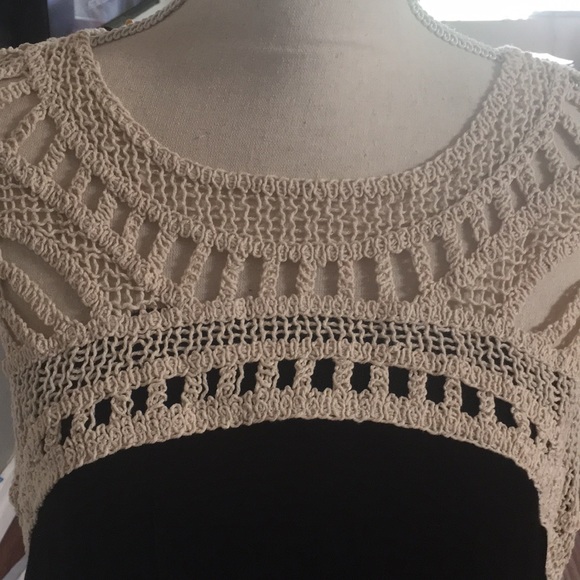 Black Dress with Crochet. - Picture 3 of 4